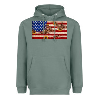 Sage American flag leopard sunflower Heavyweight Hoodie - JahusDesignShop