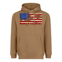 Toasted Coconut American flag leopard sunflower Heavyweight Hoodie - JahusDesignShop