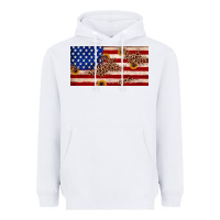 White American flag leopard sunflower Heavyweight Hoodie - JahusDesignShop