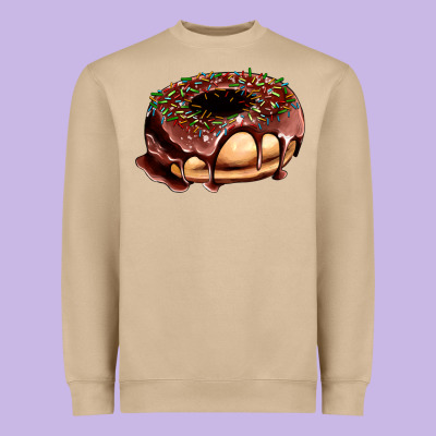 Chocolate Donut With Candies Heavyweight Sweatshirt Designed By Adodesignshop