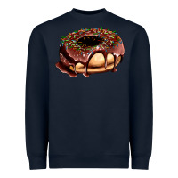 Navy chocolate donut with candies Heavyweight Sweatshirt - AdoDesignShop