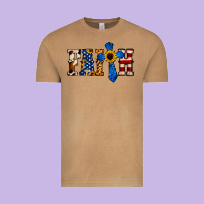 American Flag Faith Vintage Tee Designed By Jasminsmagicworld
