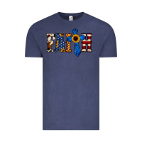Vintage Denim American Flag Faith Vintage Tee - Jasminsmagicworld