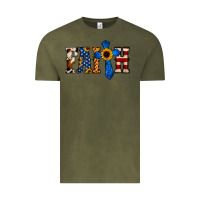 Vintage Olive American Flag Faith Vintage Tee - Jasminsmagicworld