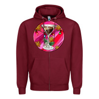Burgundy Christmas espresso martini Zipper Hoodie - AdoDesignShop