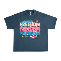 Midnight Navy Freedom freedom freedom Urban Heavy Tee - FaDigitalArtStudio