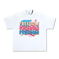 White Freedom freedom freedom Urban Heavy Tee - FaDigitalArtStudio