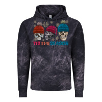 Cloud Black tis the season skull winter Vintage Hoodie - FaDigitalArtStudio