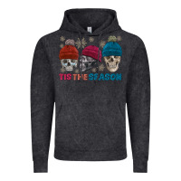 Vintage Black tis the season skull winter Vintage Hoodie - FaDigitalArtStudio