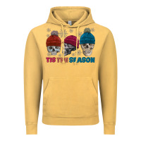 Vintage Mustard tis the season skull winter Vintage Hoodie - FaDigitalArtStudio