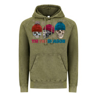 Vintage Olive tis the season skull winter Vintage Hoodie - FaDigitalArtStudio