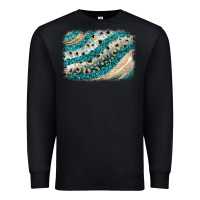 Black turquoise glitter background Premium Sweatshirt - JahusDesignShop