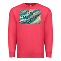 Cardinal turquoise glitter background Premium Sweatshirt - JahusDesignShop