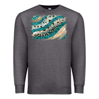 Charcoal Heather turquoise glitter background Premium Sweatshirt - JahusDesignShop
