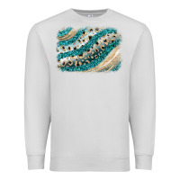 Dove Grey turquoise glitter background Premium Sweatshirt - JahusDesignShop