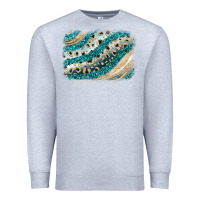 Heather Grey turquoise glitter background Premium Sweatshirt - JahusDesignShop
