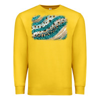 Lemon turquoise glitter background Premium Sweatshirt - JahusDesignShop