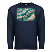 Navy turquoise glitter background Premium Sweatshirt - JahusDesignShop