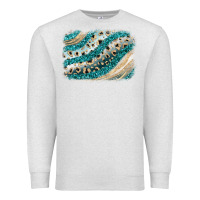 Oatmeal Heather turquoise glitter background Premium Sweatshirt - JahusDesignShop
