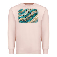 Pale Pink turquoise glitter background Premium Sweatshirt - JahusDesignShop