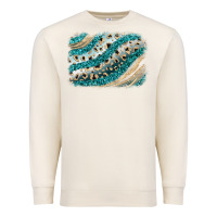 Sandshell turquoise glitter background Premium Sweatshirt - JahusDesignShop