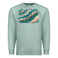 Seafoam turquoise glitter background Premium Sweatshirt - JahusDesignShop