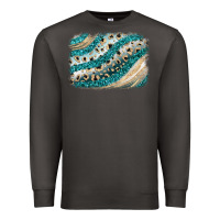 Smoke turquoise glitter background Premium Sweatshirt - JahusDesignShop