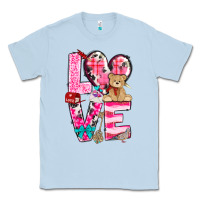 Dusty Blue Love Valentine's Day Classic Tee - HowdyJamesFarm
