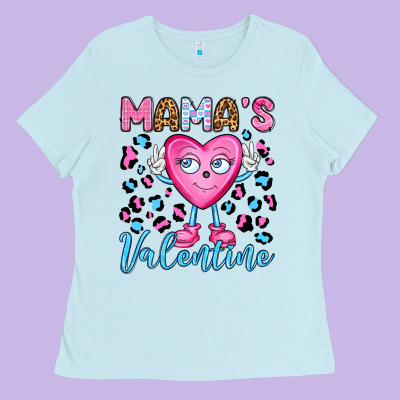 Mama's Valentine Olivia Ladies Tee Designed By Oliviacreatesart