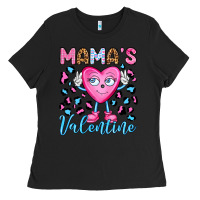 Black mama's valentine olivia Ladies Tee - OliviaCreatesArt