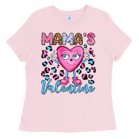 Bubblegum Pink mama's valentine olivia Ladies Tee - OliviaCreatesArt