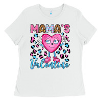 White mama's valentine olivia Ladies Tee - OliviaCreatesArt