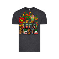 Vintage Black Let's Fiesta Mexico Coffee Cups With Cactus Vintage Tee - FaDigitalArtStudio