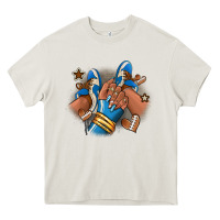 Football Afro Girl Sneakers Heavy Core Tee | Teevron