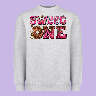 Sweet One Donut Heavyweight Sweatshirt Designed By Adodesignshop