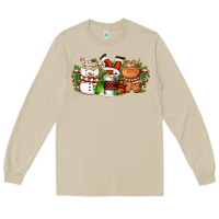 Mushroom Christmas coffee cups Long Sleeve Tee - FaDigitalArtStudio