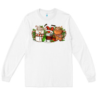 White Christmas coffee cups Long Sleeve Tee - FaDigitalArtStudio