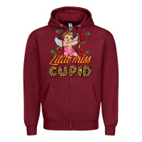 Burgundy little miss cupid Zipper Hoodie - AdoDesignShop