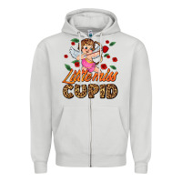 Dove Grey little miss cupid Zipper Hoodie - AdoDesignShop