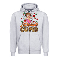 Heather Grey little miss cupid Zipper Hoodie - AdoDesignShop