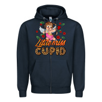 Navy little miss cupid Zipper Hoodie - AdoDesignShop
