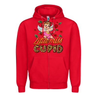Red little miss cupid Zipper Hoodie - AdoDesignShop