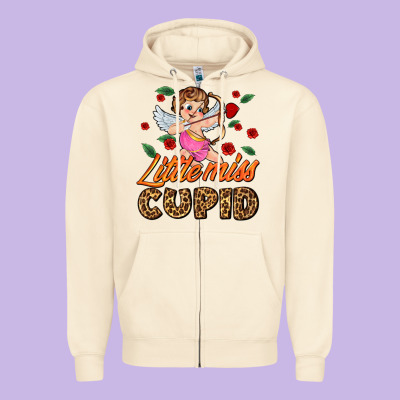 Little Miss Cupid Zipper Hoodie Designed By Adodesignshop