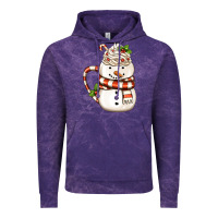 Cloud Purple Christmas Snowman Coffee Cup Vintage Hoodie - FaDigitalArtStudio