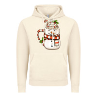 Vintage Artic Christmas Snowman Coffee Cup Vintage Hoodie - FaDigitalArtStudio