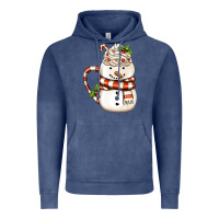 Vintage Denim Christmas Snowman Coffee Cup Vintage Hoodie - FaDigitalArtStudio
