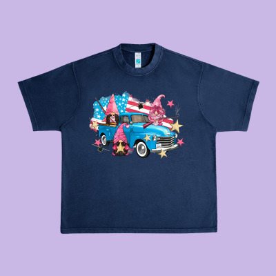 American Truck Gnomes Urban Heavy Tee Designed By Fadigitalartstudio