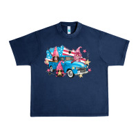 Navy American truck gnomes Urban Heavy Tee - FaDigitalArtStudio