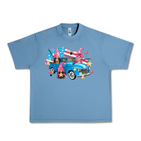 Pebble Blue American truck gnomes Urban Heavy Tee - FaDigitalArtStudio