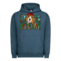 Pigment Midnight Navy Christmas Beagle Dog Mom Urban Hoodie - RanaPortraitStore